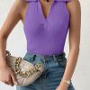Casual Ribbed V-Neck Top - Image 8