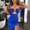 Slim Fit Party Halter Dress - Image 2