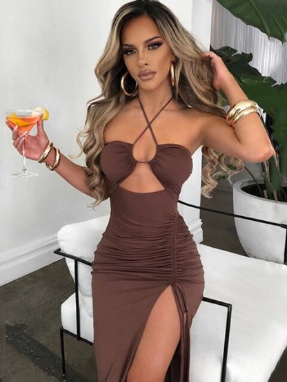 Slim Fit Party Halter Dress - Image 6