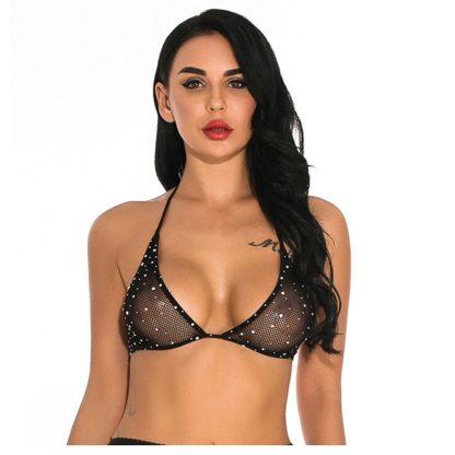 Hot Halter Rhinestone Bikini Top - Image 2