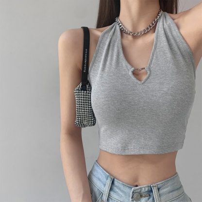 V Neck Hearted Halter Top - Image 7