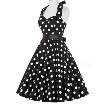 Beautiful Ladies Summer Polka Dot Dress - Image 6
